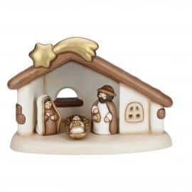 Set capanna e Sacra Famiglia del presepe variante bianca THUN S3034A83