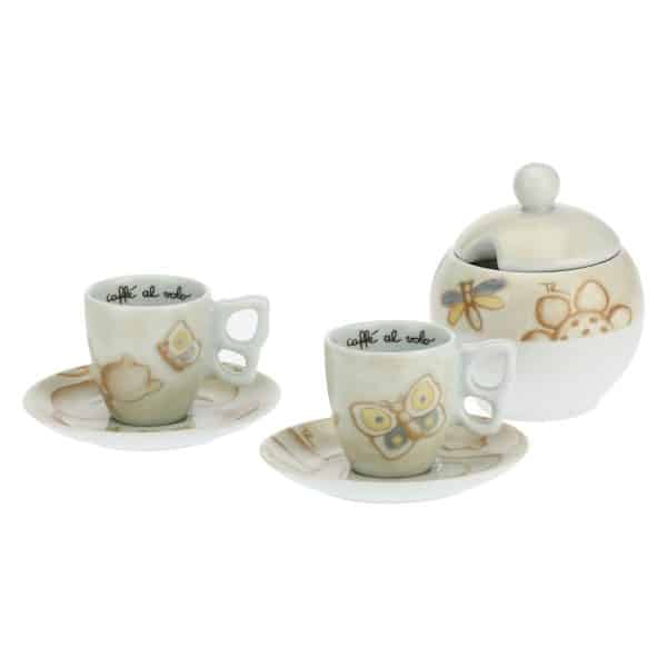 Set 2 tazzine caffè e zuccheriera Elegance Thun P3599M98