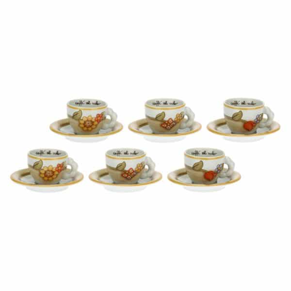 Set 6 tazzine caffè Country Thun P3773E02