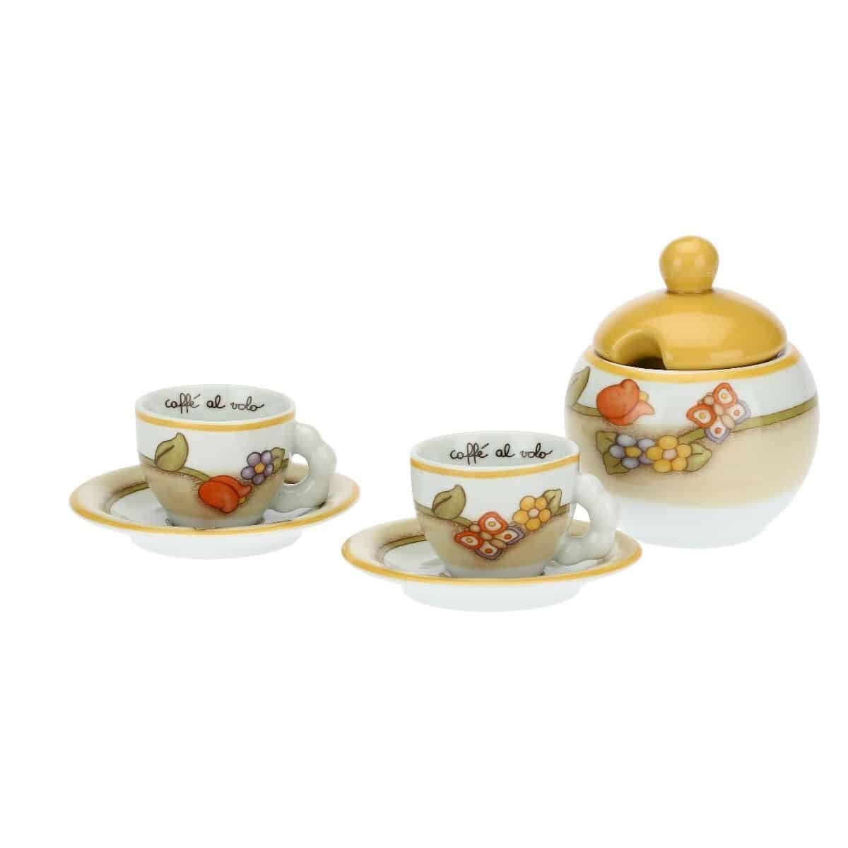 Set 2 tazzine caffè e zuccheriera Country Thun P3774E02 - Angiolella Versaci