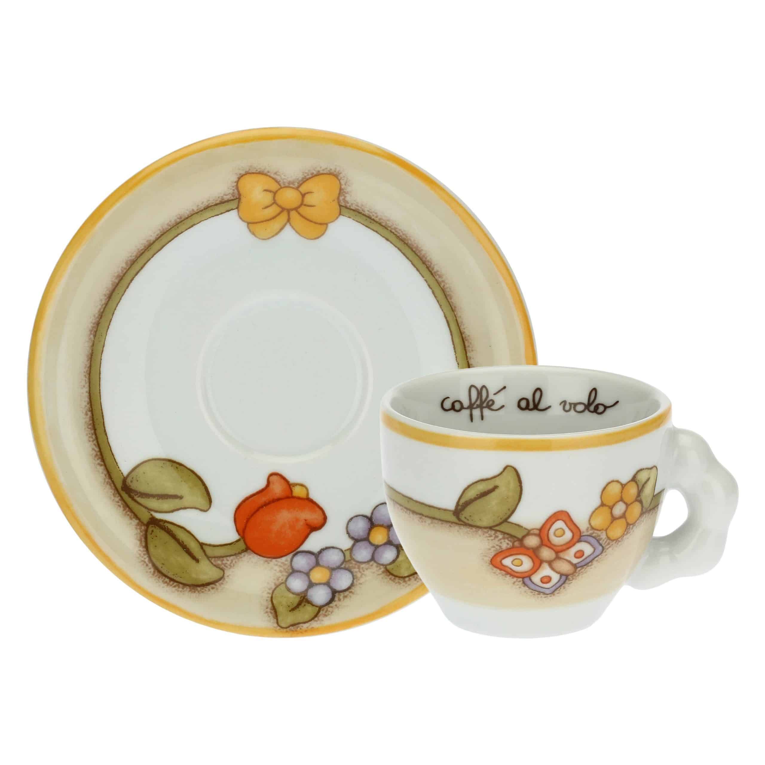 Set 2 tazzine caffè e 2 bicchierini in vetro Country Thun P3820E02 -  Angiolella Versaci