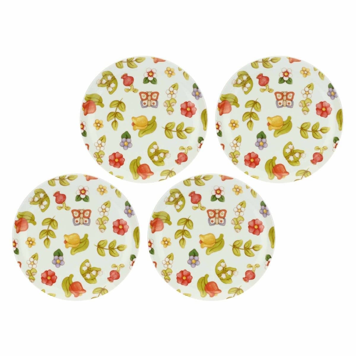 Set 4 piattini da dessert Happy Country Thun P4645P00 - Angiolella