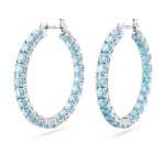 Orecchini a cerchio Matrix Taglio tondo Blu Swarovski 5647446