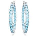 Orecchini a cerchio Matrix Taglio tondo Blu Swarovski 5647446