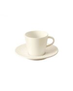 Manufacture Rock Blanc tazzina da espresso con piattino , bianco, Villeroy & Boch 1042401411