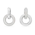 Orecchini a cerchio Dextera bianchi Swarovski 5671807