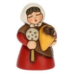 Donna con castagne Presepe Classico rosso Thun S3322A82