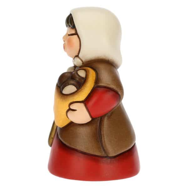 Donna con castagne Presepe Classico rosso Thun S3322A82