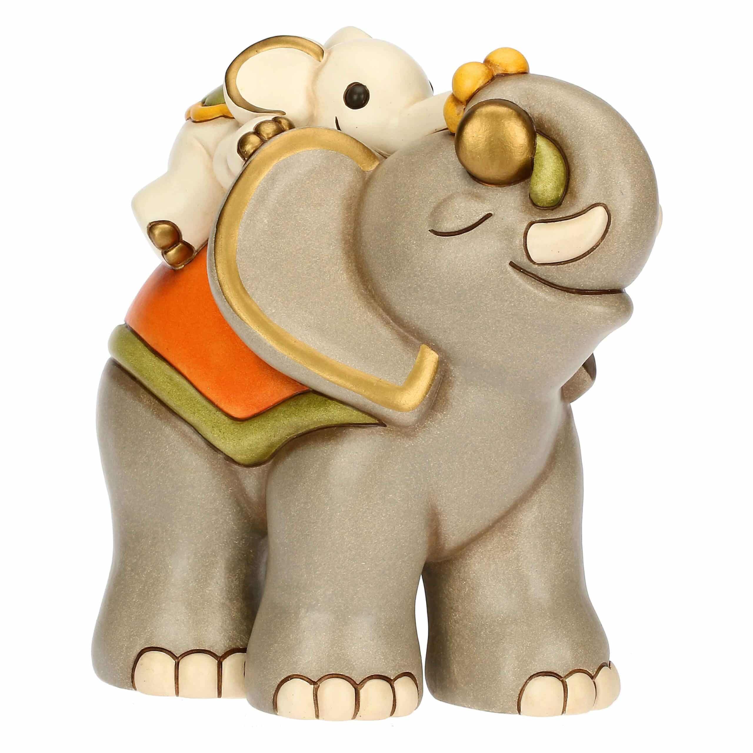 Elefante Elly cute con quadrifoglio portafortuna in ceramica - Thun