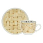 Set 2 tazze colazione con piattino in porcellana Abbracciami Thun P5125A91