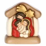 Mini presepe con capanna e Sacra Famiglia in ceramica Thun S3394A82