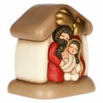 Mini presepe con capanna e Sacra Famiglia in ceramica Thun S3394A82