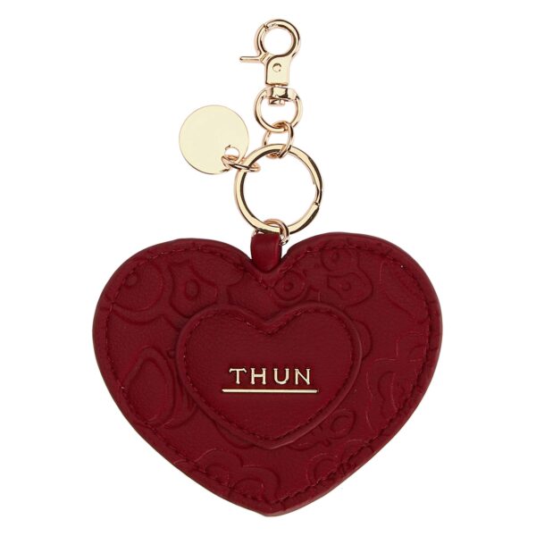 Portachiavi a forma di cuore in ecopelle bordeaux Sempre con me Thun H3612P00