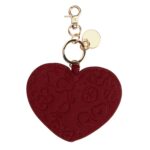 Portachiavi a forma di cuore in ecopelle bordeaux Sempre con me Thun H3612P00