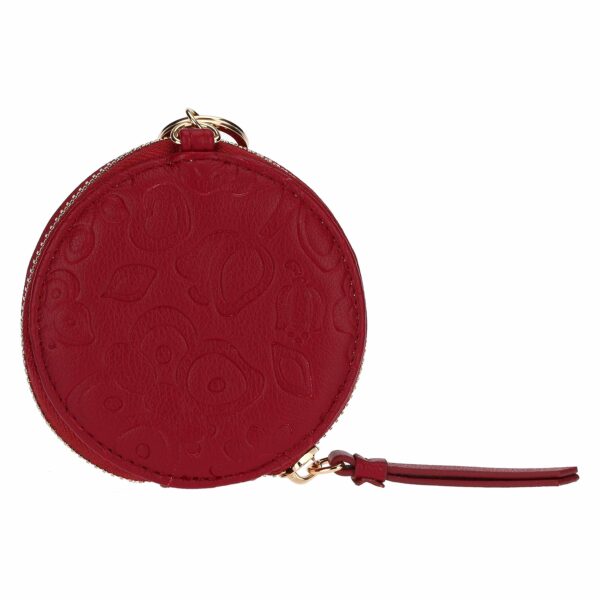 Portachiavi rotondo con zip in ecopelle bordeaux Sempre con me Thun H3614P00