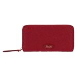 Portafogli con chiusura zip in ecopelle bordeaux Thun H3618P00