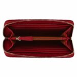 Portafogli con chiusura zip in ecopelle bordeaux Thun H3618P00