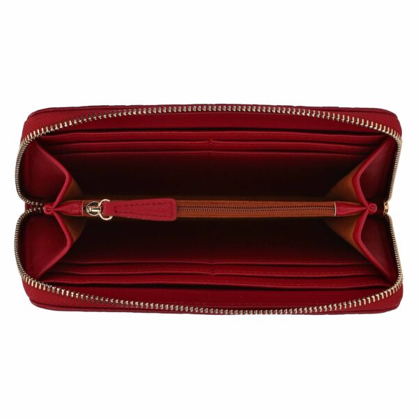 Portafogli con chiusura zip in ecopelle bordeaux Thun H3618P00