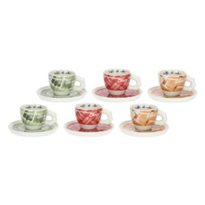 Set 6 tazzine espresso in porcellana Abbracciami Thun P5047A91