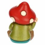 Gnomo Oliver con cappello a forma di fungo in ceramica Inverno Incantato Thun F3415H90