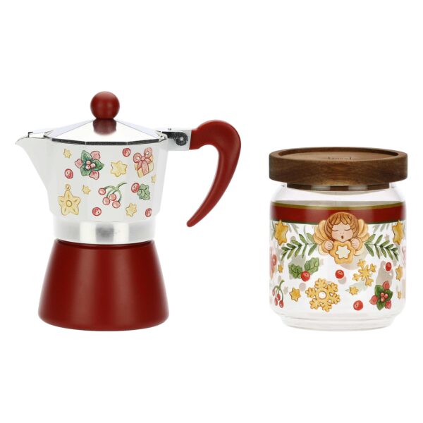 Set caffettiera e barattolo porta caffè Sorprese di Natale P5071P00 Thun