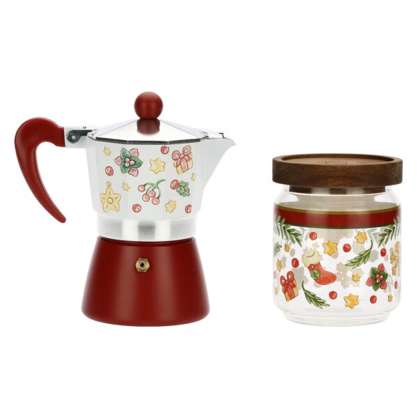 Set caffettiera e barattolo porta caffè Sorprese di Natale P5071P00 Thun