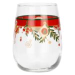 Set 6 bicchieri acqua in vetro Sorprese di Natale P5095P00 Thun