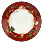 Set 6 piatti in porcellana Sorprese di Natale P5094A91 Thun