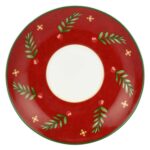 Tazza colazione con piattino in porcellana Sorprese di Natale P5102P00 Thun