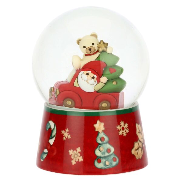 Boule de neige gnomo Oliver e Teddy in vetro e ceramica, grande S3428P00 Thun